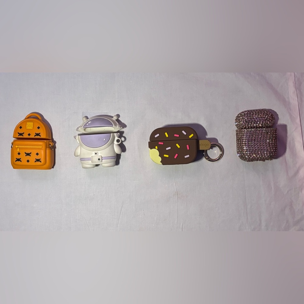 Whimsical AirPod Case Set – Brown Ice Cream Design